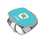 مرآة جيب صغيرة مربعة بتصميم دع القلق