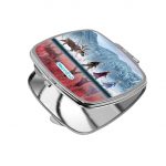 مرآة جيب صغيرة مربعة بتصميم رحله الاصدقاء