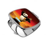 مرآة جيب صغيرة مربعة بتصميم ركله كونغ فو باندا