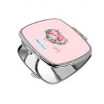 مرآة جيب صغيرة مربعة بتصميم زوجين الحب فلامنغو