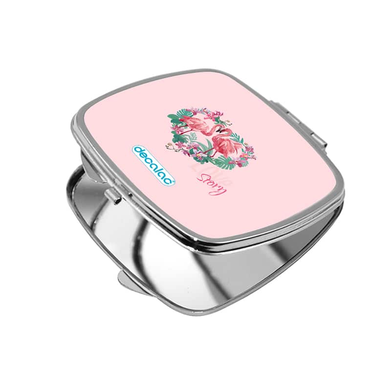 مرآة جيب صغيرة مربعة بتصميم زوجين الحب فلامنغو مرآة جيب صغيرة مربعة بتصميم زوجين الحب فلامنغو