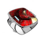 مرآة جيب صغيرة مربعة بتصميم سبايدر مان