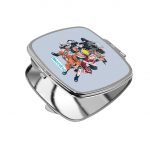 مرآة جيب صغيرة مربعة بتصميم شخصيات ناروتو وهم صغار