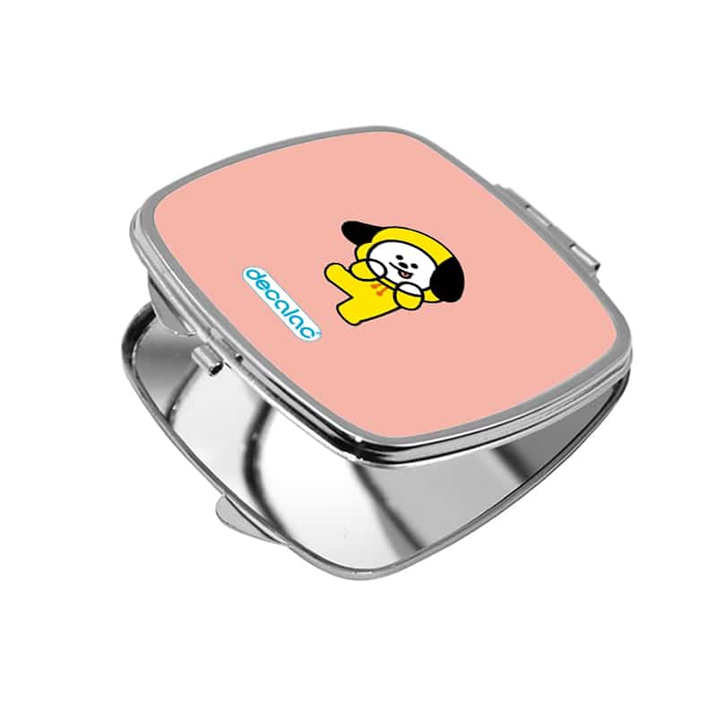 مرآة جيب صغيرة مربعة بتصميم شخصيه شيمي BT21 مرآة جيب صغيرة مربعة بتصميم شخصيه شيمي BT21