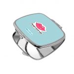 مرآة جيب صغيرة مربعة بتصميم شفاه جذابه