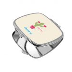 مرآة جيب صغيرة مربعة بتصميم صبار رسم