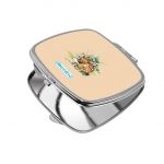 مرآة جيب صغيرة مربعة بتصميم غزال صغير