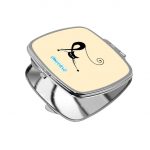 مرآة جيب صغيرة مربعة بتصميم قطه كرتونيه