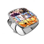 مرآة جيب صغيرة مربعة بتصميم قوة الابطال كل الانميات