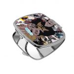 مرآة جيب صغيرة مربعة بتصميم قوة لاو ون بيس