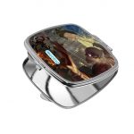 مرآة جيب صغيرة مربعة بتصميم قوة ميكاسا انمي هجوم العمالقة