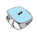 مرآة جيب صغيرة مربعة بتصميم كلب كرتوني