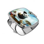 مرآة جيب صغيرة مربعة بتصميم كونغ فو باندا 3