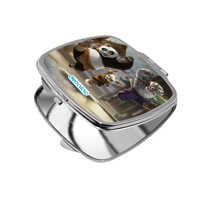 مرآة جيب صغيرة مربعة بتصميم كونغ فو باندا مرآة جيب صغيرة مربعة بتصميم كونغ فو باندا