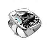 مرآة جيب صغيرة مربعة بتصميم لاو ولوفي ون بيس