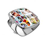 مرآة جيب صغيرة مربعة بتصميم لحظات مهمه ون بيس