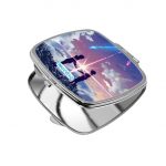 مرآة جيب صغيرة مربعة بتصميم لحظه اللقاء انمي أسمك