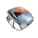 مرآة جيب صغيرة مربعة بتصميم لعبة باتلفيلد