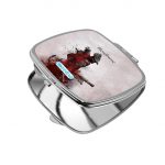 مرآة جيب صغيرة مربعة بتصميم لعبه بلود بورن