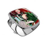 مرآة جيب صغيرة مربعة بتصميم لكمه ميدوريا أكاديميتي للأبطال