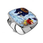 مرآة جيب صغيرة مربعة بتصميم لوفي ضد سيزار ون بيس