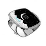 مرآة جيب صغيرة مربعة بتصميم ليله سعيده