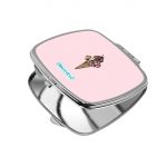 مرآة جيب صغيرة مربعة بتصميم مثلجات الجماجم