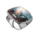 مرآة جيب صغيرة مربعة بتصميم مركبة قتالية باتلفيلد