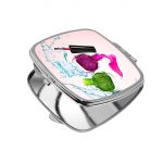 مرآة جيب صغيرة مربعة بتصميم مناكير