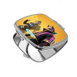 مرآة جيب صغيرة مربعة بتصميم ناروتو انبو فورت نايت