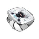 مرآة جيب صغيرة مربعة بتصميم وحش طوكيو الغول