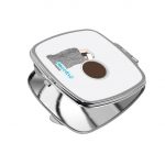 مرآة جيب صغيرة مربعة بتصميم وقت القهوة