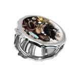 مرآة جيب صغيرة مزخرفة بتصميم أبيكس ليجندز بلد هاوند