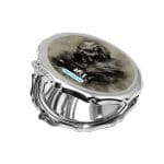 مرآة جيب صغيرة مزخرفة بتصميم أبيكس ليجندز قلب أسود