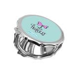 مرآة جيب صغيرة مزخرفة بتصميم أميره