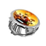 مرآة جيب صغيرة مزخرفة بتصميم اصدقاء كونغ فو باندا