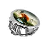 مرآة جيب صغيرة مزخرفة بتصميم الأميرة صاحبة القوس والسهم