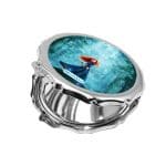 مرآة جيب صغيرة مزخرفة بتصميم الأميرة ميريدا مع القوس والسهم