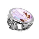 مرآة جيب صغيرة مزخرفة بتصميم الاميرة بيلا بفستان لامع