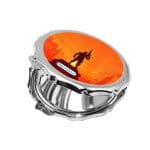 مرآة جيب صغيرة مزخرفة بتصميم المحارب فورت نايت