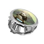 مرآة جيب صغيرة مزخرفة بتصميم بو كونغ فو باندا