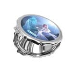 مرآة جيب صغيرة مزخرفة بتصميم حصان إلسا الثلجي ملكة الثلج