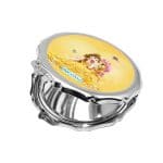 مرآة جيب صغيرة مزخرفة بتصميم حصان الاميرة بيلا