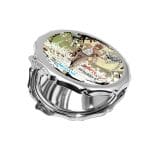 مرآة جيب صغيرة مزخرفة بتصميم ديث نوت عالم الشياطين