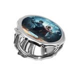 مرآة جيب صغيرة مزخرفة بتصميم رزدنت إيفل 2 ريميك