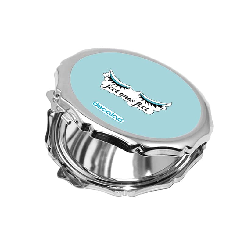 مرآة جيب صغيرة مزخرفة بتصميم رموش مرآة جيب صغيرة مزخرفة بتصميم رموش