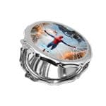 مرآة جيب صغيرة مزخرفة بتصميم سبايدر مان ايرون مان