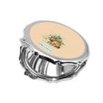 مرآة جيب صغيرة مزخرفة بتصميم غزال صغير