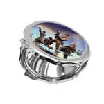 مرآة جيب صغيرة مزخرفة بتصميم قتال الزومبي فورت نايت