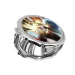 مرآة جيب صغيرة مزخرفة بتصميم قتال ميدوريا ضد باكوغو